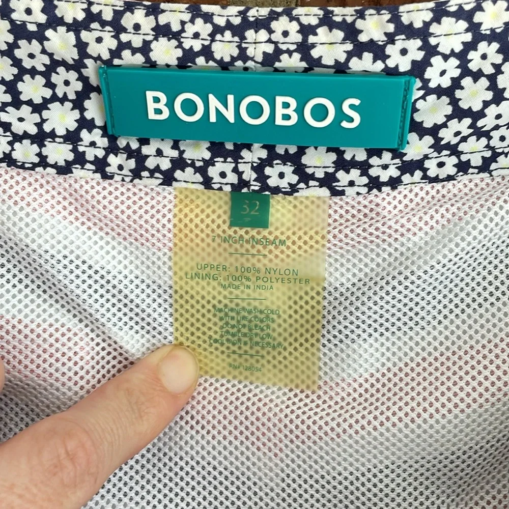 Men's Bonobos Swim Trunks Boardshorts Striped Size 32 Nautical Coastal Vacation